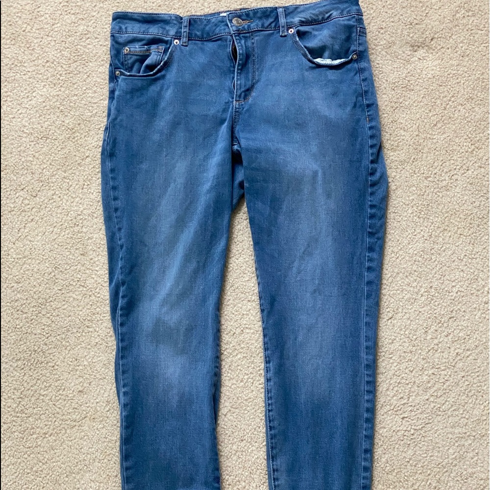 Medium wash garage jeans